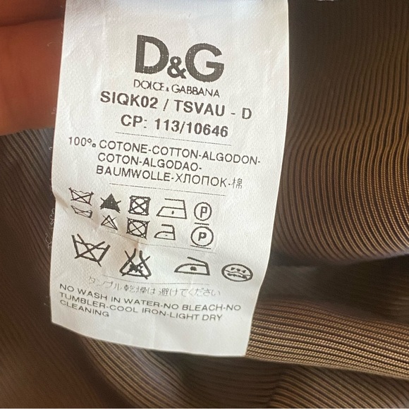 D&G Dolce Gabbana Cotton Velvet Skirt size 42It(S) - Picture 5 of 8